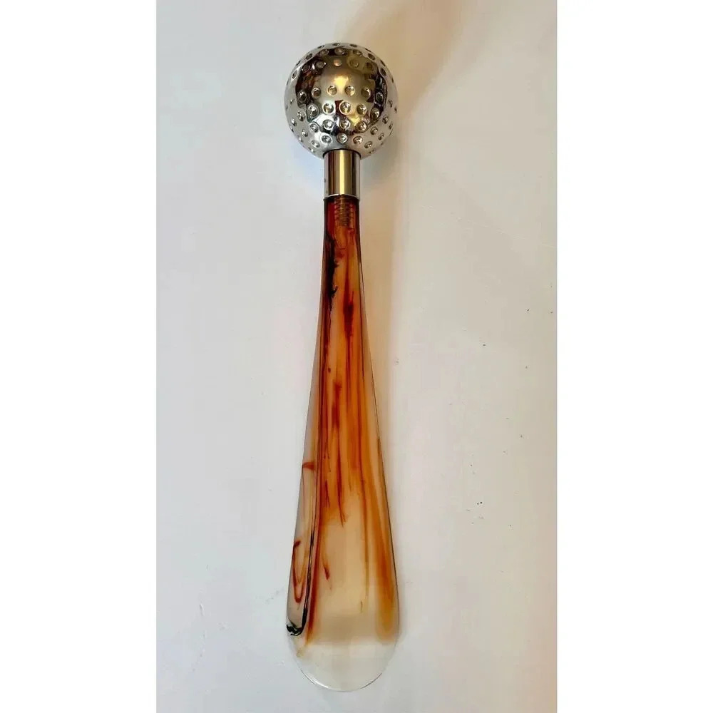 Vintage Silver and Amber Golf Club Handle